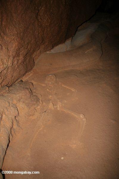 кристалл Maiden скелет в пещере атм