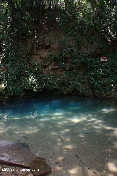 piscina interior en el Blue Hole