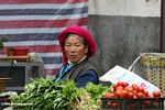 Woman in the Deqin market