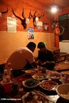 Guides eating in a Tibetan restaurant