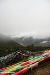 Buddhist prayer flags at Meili Snow Mountain outlook