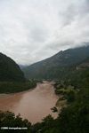 Upper Yangtze in Yunnan province, looking upriver