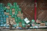 Many cases of Chinese beer