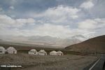 Modern yurts along the Karakoram highway in China