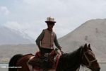 Tajik boy on horseback