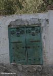 Turquoise doors in Tashkurgan