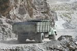 Truck carrying coal in western China