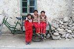 Three kids in Tashkorgan