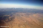 View from airplane of mountains near Urumqi
