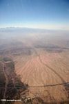 Aerial view of an ash flow or sand blow near Urumqi