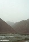 Reddish mountains along the Karahoram highway