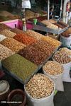 Nuts and dried fruit at the central bazaar in Kashgar