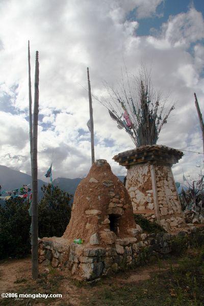 Тибетский храм вдоль дороги к deqin