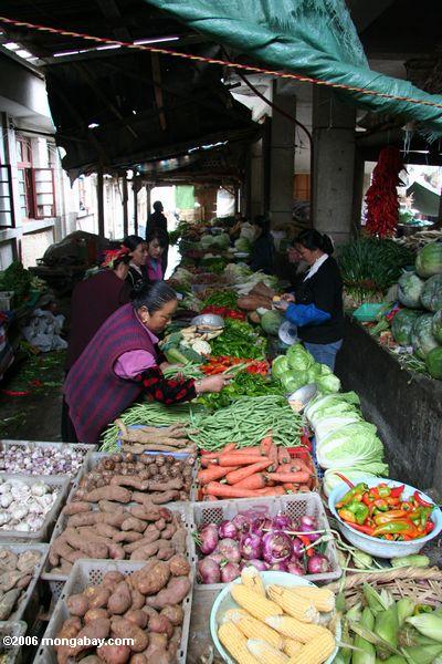 Gemüsemarkt in Deqin