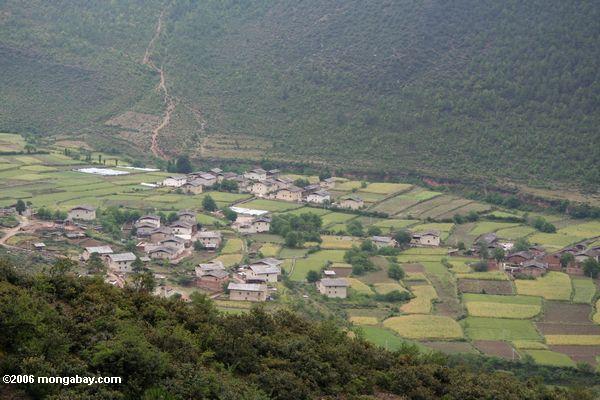 Dorf äußeres Zhongdian