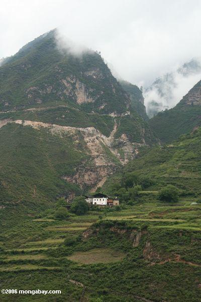 Landwirtschaftliches tibetanisches Haus