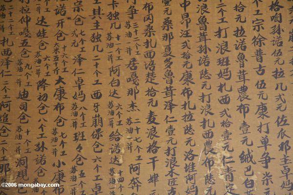 Buddhistische Gebete geschrieben in chinesisches