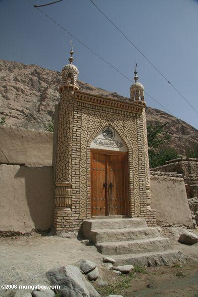 Tür zu einer Moschee in Remotewestchina
