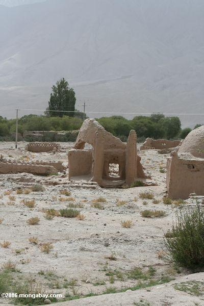 Schlammhütte in der Tajik Region von China