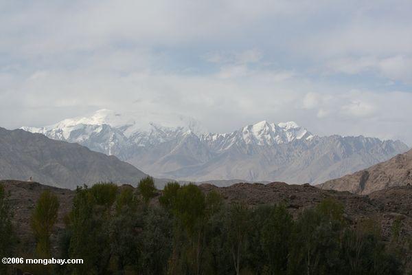 Muztag ata, wie vom Taskkurgan Fort Xinjiang