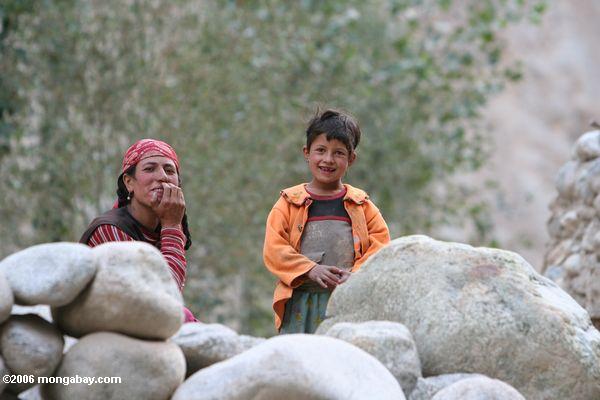 Tajik Mutter und Sohn