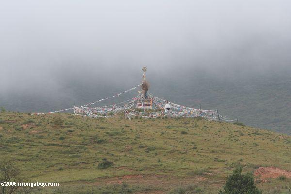 Gebetmarkierungsfahnen in nordwestlichem Yunnan