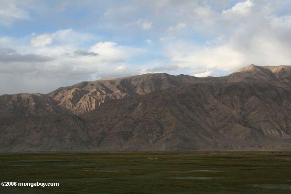 Die Einstellung auf Berge östlich Tashkorgan Xinjiang
