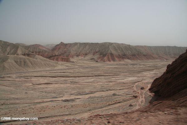Марс-как пейзаж в Синьцзяне