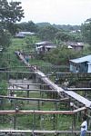 Raised walkways and houses of Leticia, Colombia