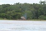 Wood home along the Amazon river