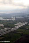 Colombian greenhouses on the outskirts of Bogota
