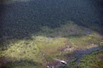 Aerial view of penghancuran lahan gambut di Kalimantan