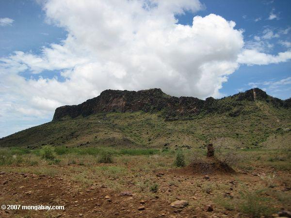 Berge in der Nähe der Grenze Kenia - Sudan
