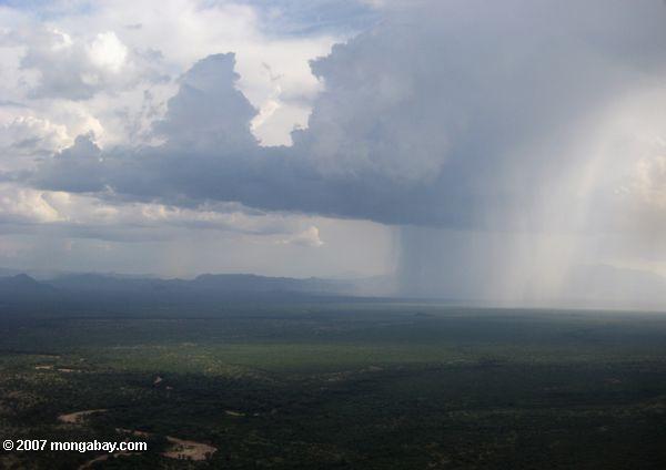Averses de pluie sur le no man's land entre le Kenya et le Soudan