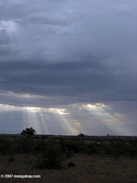 Sunbeams sobre a Mara