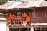 Monks in a Lao village