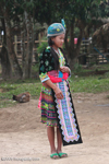 Hmong girl dressed up for a traditional courtship game