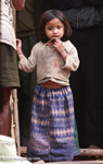 Little girl in a Lao village