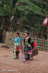Homg girls playing Pov pob, a traditional ball-tossing courtship game