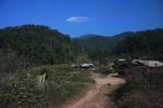 Village surrounded by forest in Laos