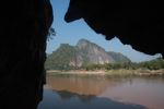 View from Pak Ou caves across the MeKong and Nam Ou