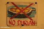 No Durian sign