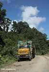 Logging truck carrying timber out of the Malaysian rainforest -- borneo_2916