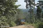 Logging truck carrying timber out of the Malaysian rainforest -- borneo_2949