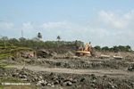 Mangrove landfilling in progress -- landfill often consists of Gatun formation; which is rich with fossils