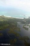Aerial view of Bocas del Toro mangrove islands