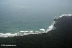 Waves breaking on Bocas del Toro beaches