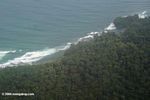 View from plane of Bocas del Toro coastline
