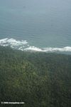Aerial view of coastal forests of Bocas del Toro