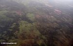 Overhead view of deforestation in the Panamanian countryside